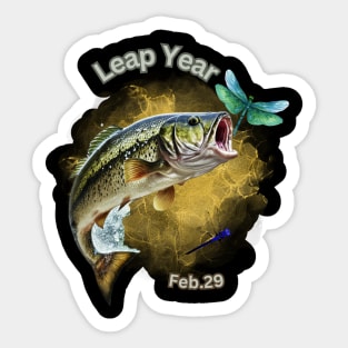 Fishing Lovers Leap Year Sticker